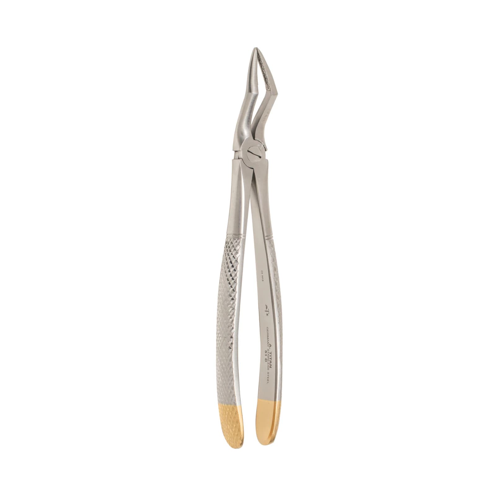 A. Titan Instruments Extraction Forceps, Ash Pattern Lower Anterior/Pre-Molar, Diamond Grit Beaks, Narrow, Size 74ND, Stainless Steel, 1 Each thumbnail 2
