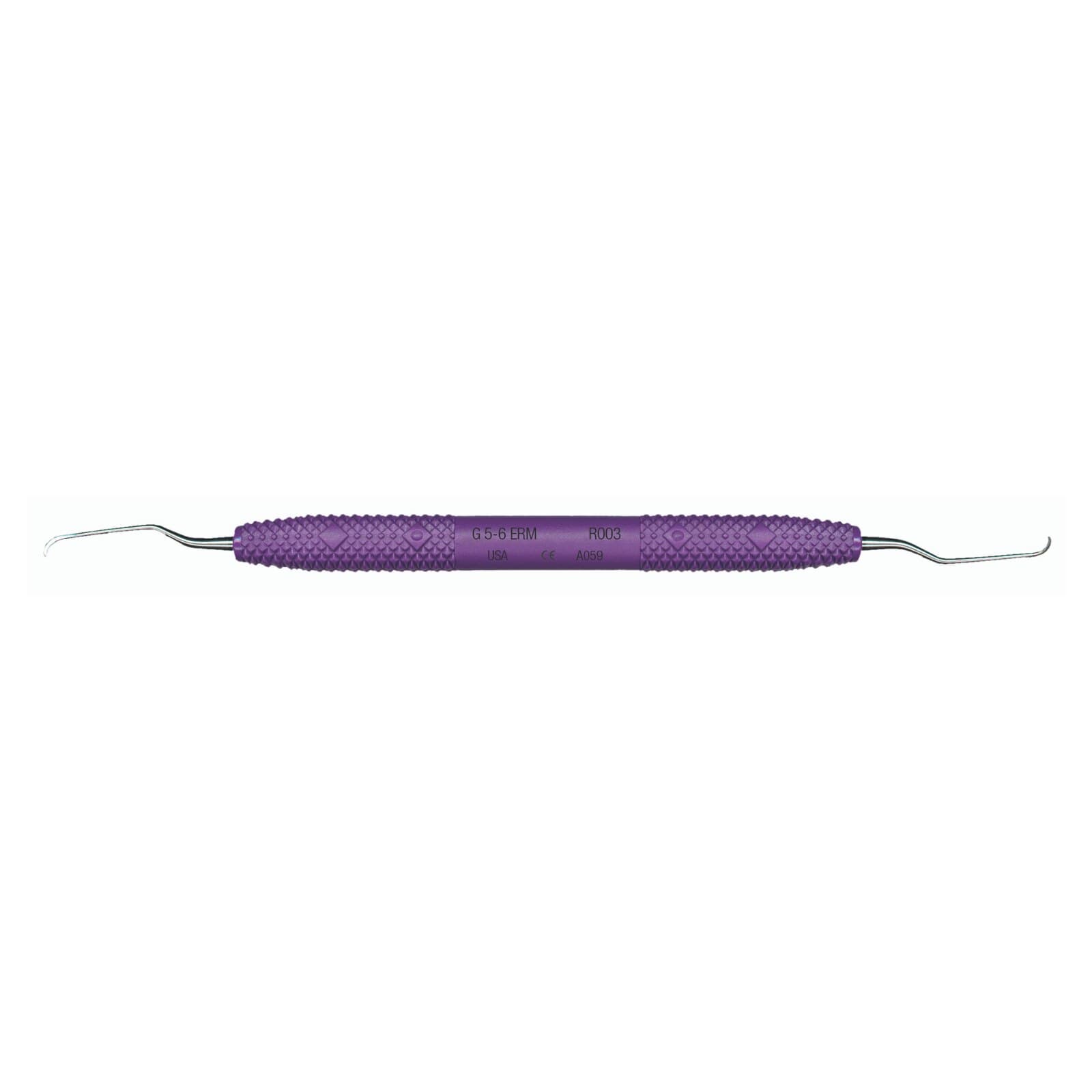 PDT Amazing Gracey 5-6 Extended Reach Mini Curette, Purple Resin Handle, Double End, R003 thumbnail 2
