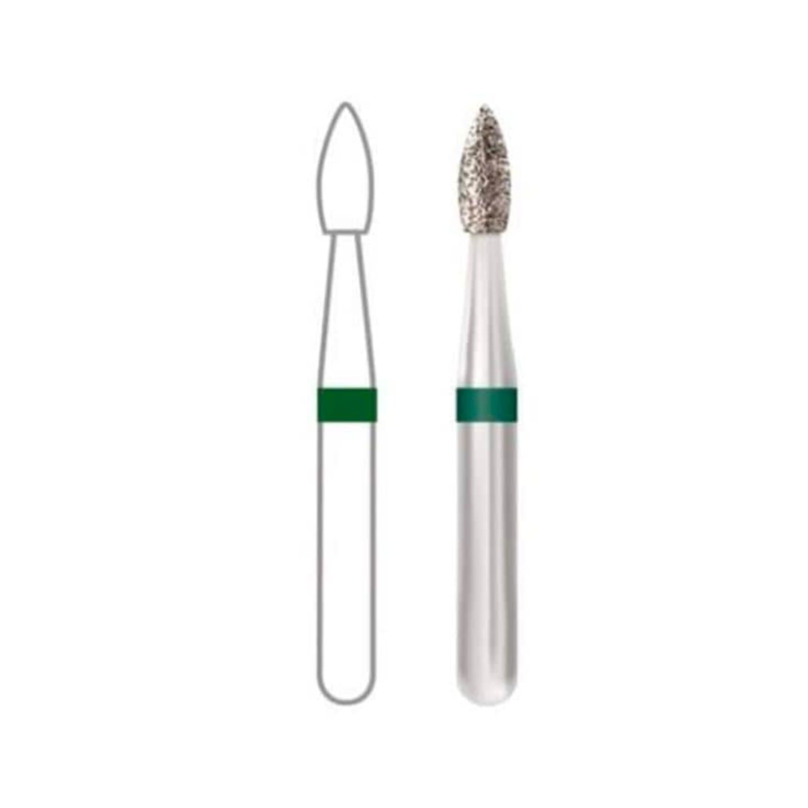 Midwest Once Sterile Diamond Bur, Friction Grip, Coarse, Football Shape, #368-016C, 1.6 mm Diameter, 3.3 mm Length, 25/Pk, 1368016C thumbnail 9