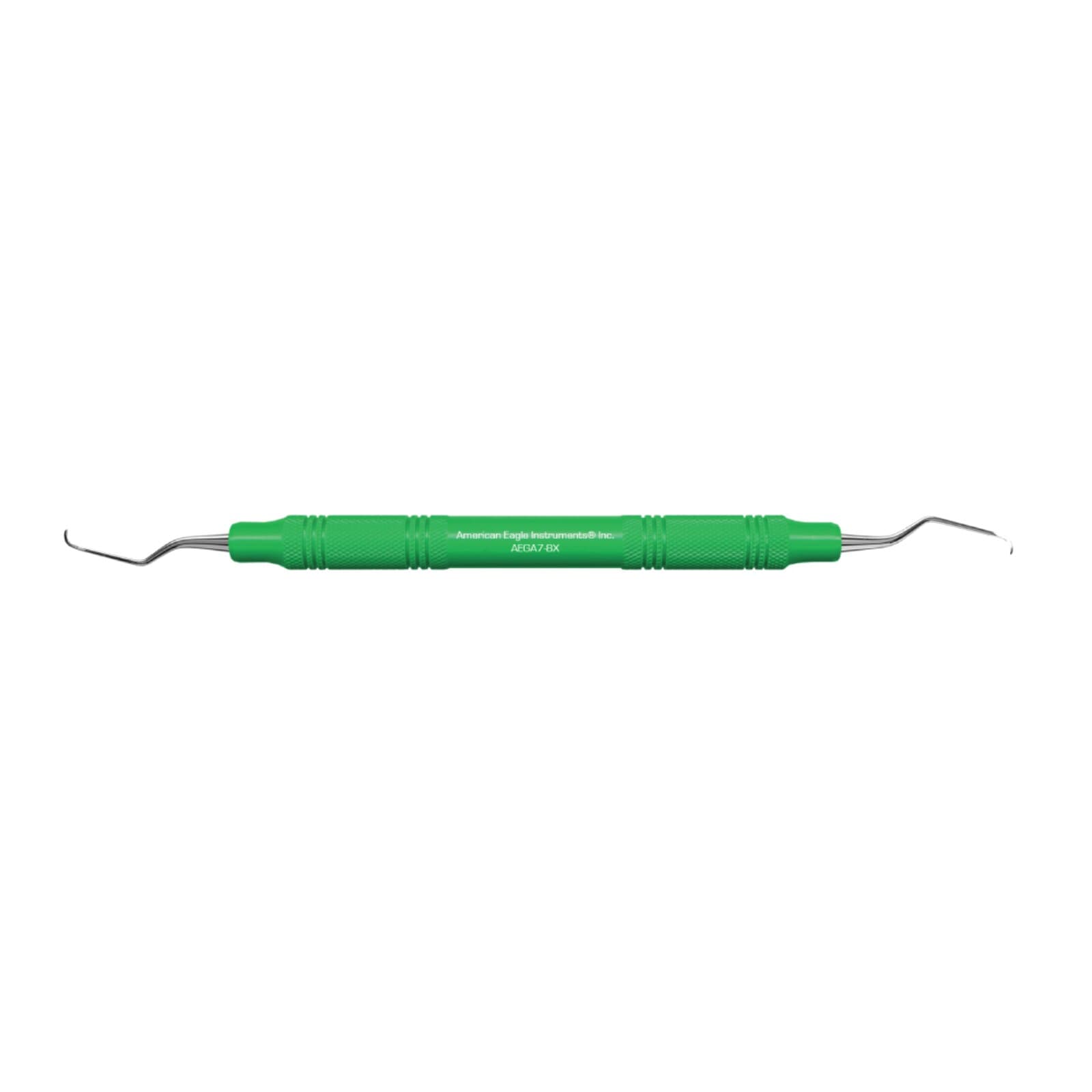 American Eagle Gracey +3 Access Curette #7/8, Double End, EagleLite Resin Handle, Green, AEGA7-8X thumbnail 2