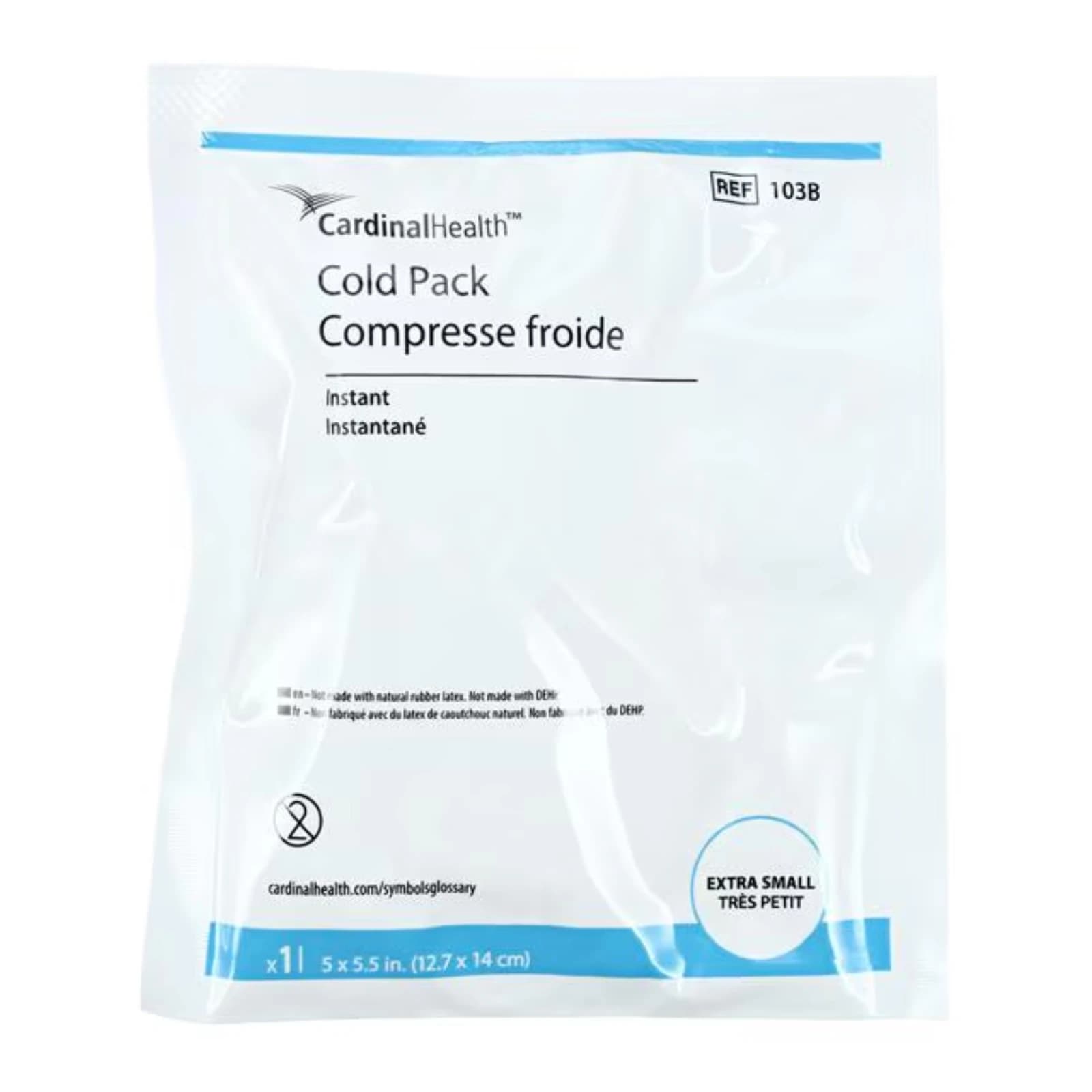 Kwik-Kold Instant Cold Pack, Extra Small, 5" x 5.5", Single-Use, Case of 50, 103B thumbnail 4