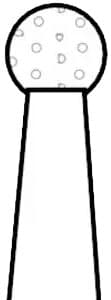 Two Striper Diamond Bur, FG, Round, #120, Coarse, Green, 1.6 mm, 5/Pk, 2015005 thumbnail 7