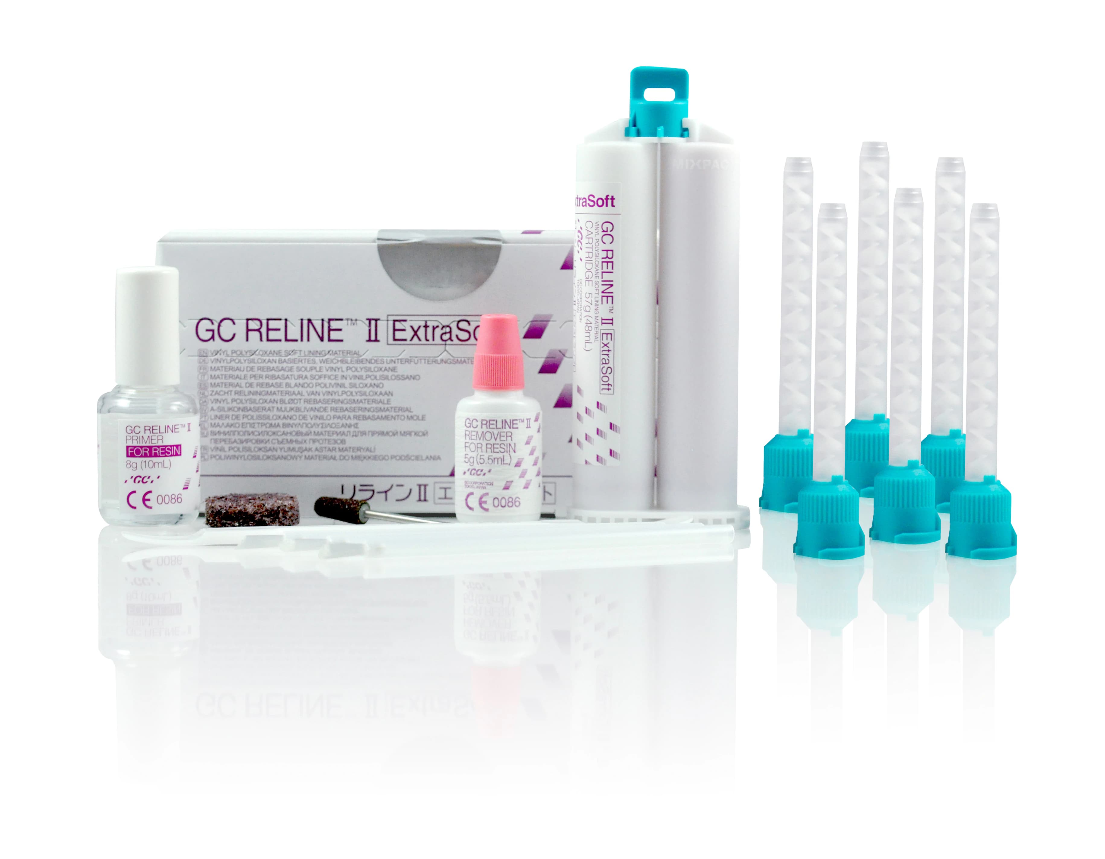 GC Reline II Soft Denture Reline Material Intro Kit, Extra Extra Soft (XX Soft), 48 mL Cartridge, 1 Kit thumbnail 3
