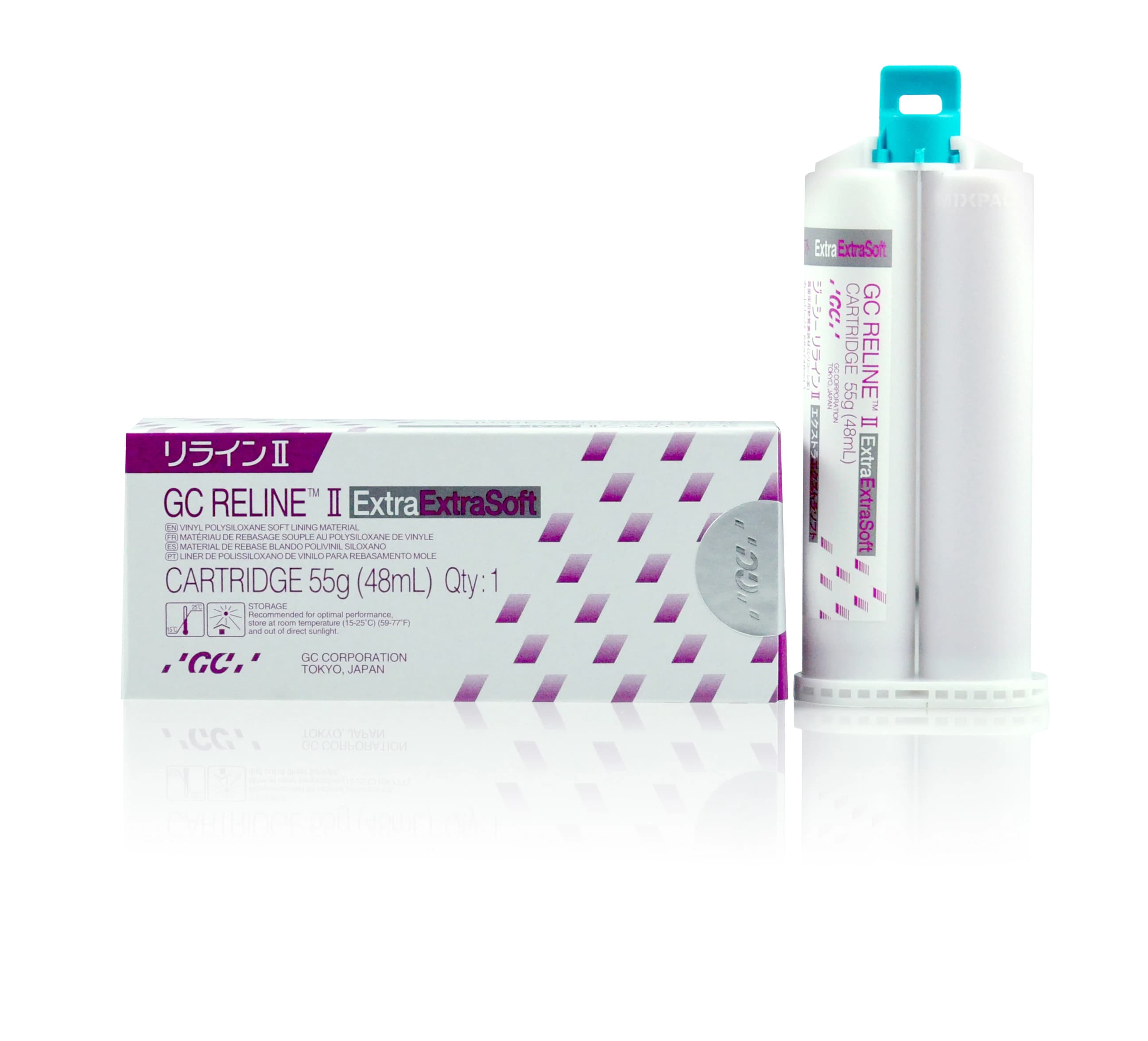 GC Reline II Soft Denture Reline Material, Extra Extra Soft, 48 ml (55 g) Cartridge Refill, 1/Pk, 010257 thumbnail 9
