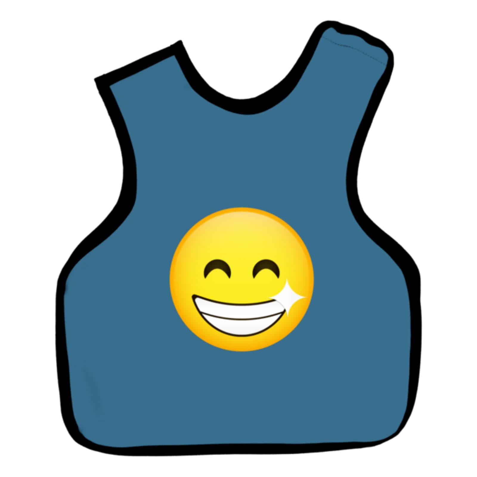 Cling Shield Lead-Free Child Protectall X-Ray Apron with Neck Collar, 0.3mm, Blue, 20" x 20" - X-Ray Apron Cling Shield Child Protectall LF Vinyl w/Collar Blue - Image 1