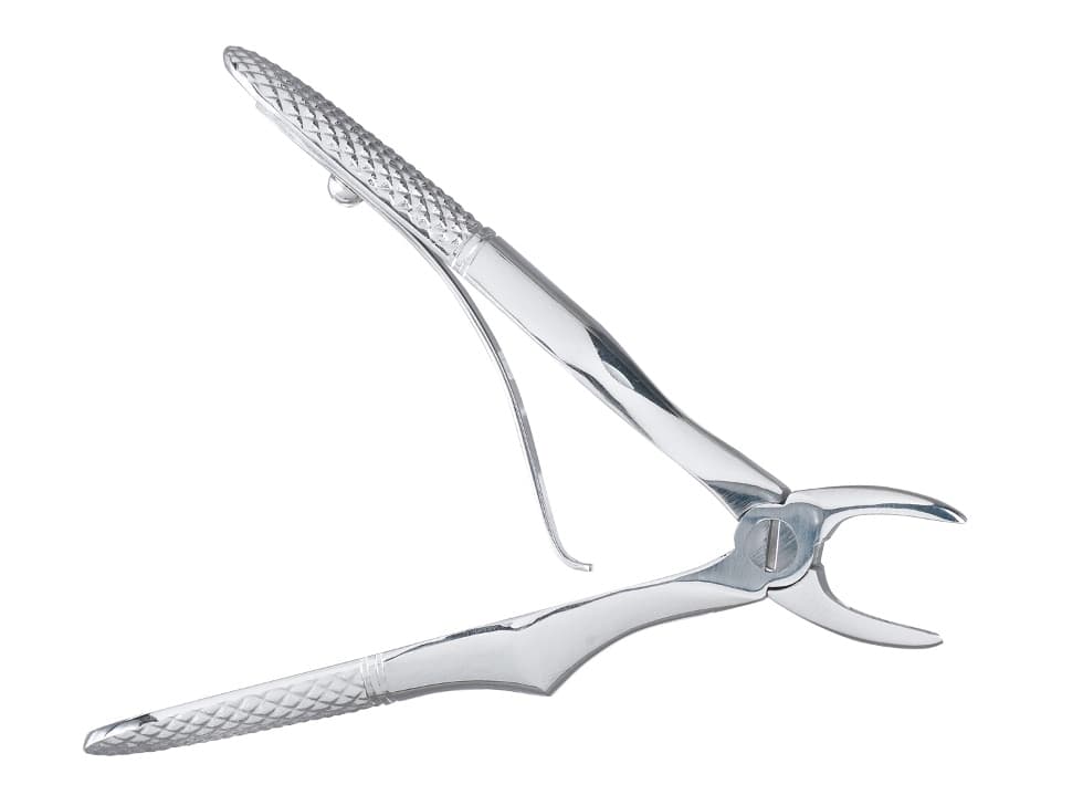 Miltex Pedodontic Extraction Forceps, Universal Mini, #F, Upper Root, English Pattern, Stainless Steel, 1/Pk thumbnail 3