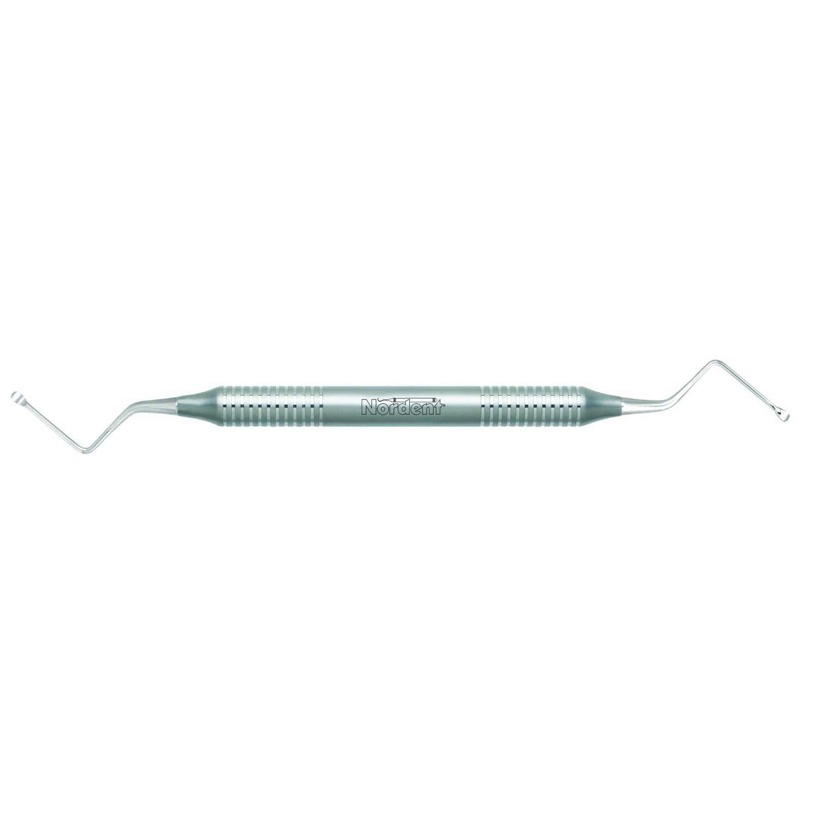 Nordent Surgical Curette, Double-Ended, Miller #10 Small, Medium Round Handle, Stainless Steel, RCSM10 - Surgical Curettes - Double-Ended - Miller #10 (Small) - Medium Round - Image 1