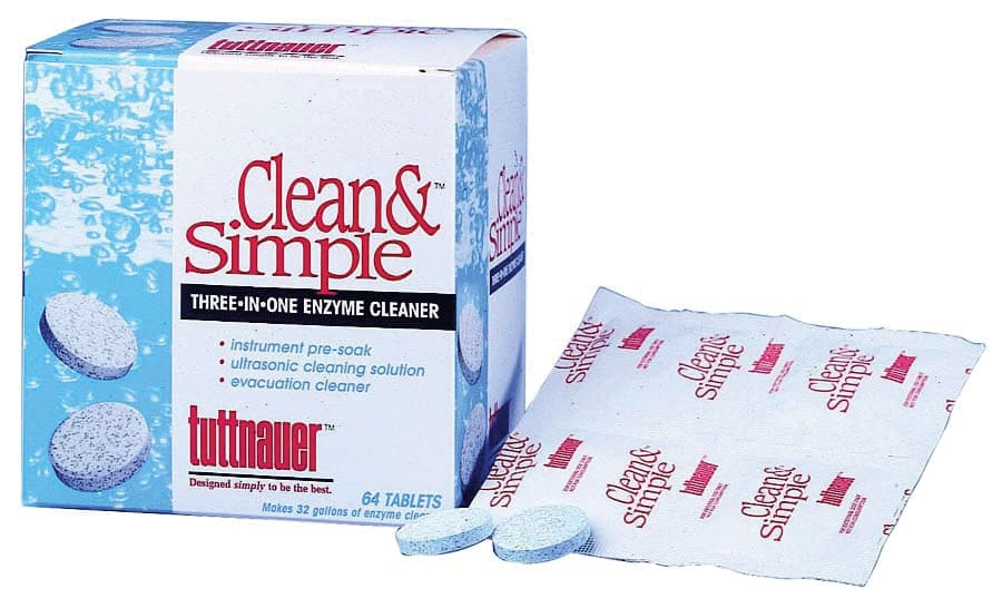 Tuttnauer Clean & Simple Ultrasonic/Enzymatic Cleaning Tablets, 144/Bx - Clean & Simple Tablets 144/Bx - Image 1