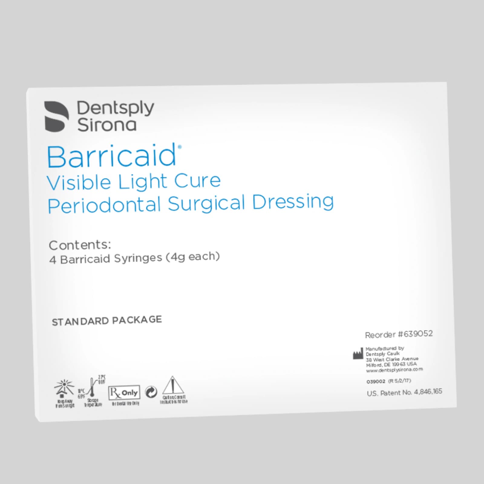 Barricaid VLC Periodontal Surgical Dressing Syringe, 4 g, 4/Pk, 639052 thumbnail 3