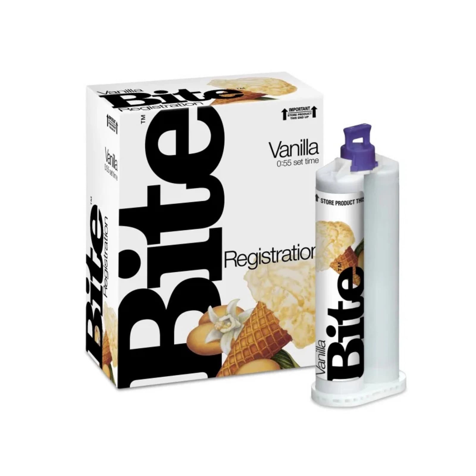 Vanilla Bite VPS Bite Registration Material, Fast Set, Rigid, Vanilla Scent, 48 mL Cartridges, 2/Pk with 10 Mixing Tips, SPD1105 thumbnail 7