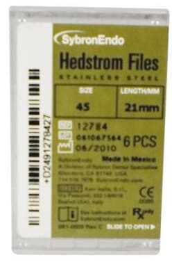 Kerr (SybronEndo) Hedstrom Files, Stainless Steel, 21 mm, Size #45, White, 6/Pk, 12784 thumbnail 8