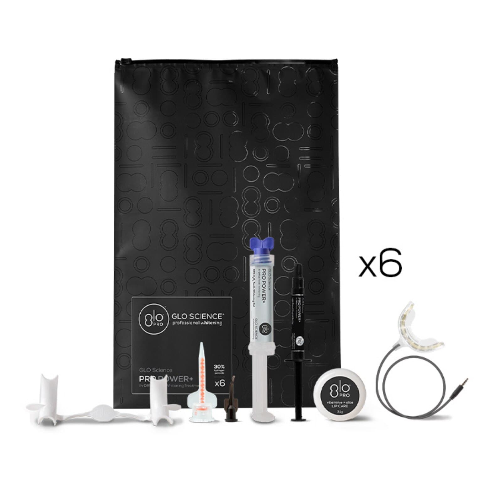 GLO PRO POWER+ In-Office Patient Kit, 30% Hydrogen Peroxide Whitening Gel with Single-Use Mouthpiece, 6/Pk - GLO PRO POWER+ In Office Patient Kit 30% w/Single-Use Mouthpiece 6/Pk - Image 1