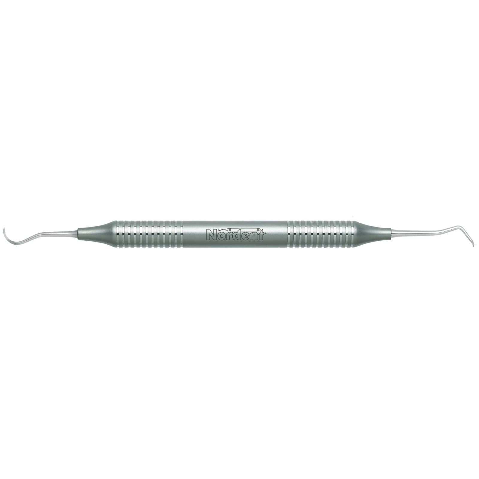 Nordent Anterior Sickle/Spoon Scaler, Double-Ended, #1, DuraLite Round Handle, RESCN1 - Anterior Scaler Double End Sickle/Spoon #1 Round Handle - Image 1