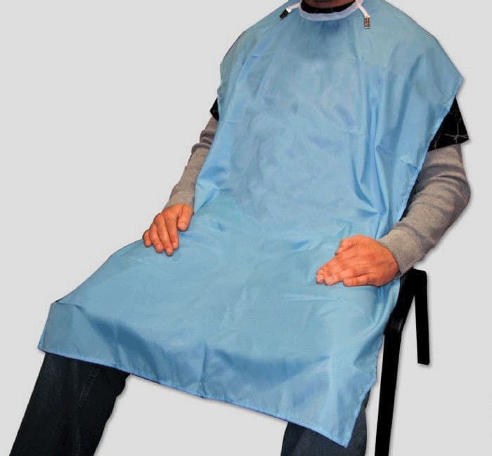 Crosstex Patient Barrier Apron, Plastic, Knee Length, 27" x 44", Blue, 1/Pk, NP4BL thumbnail 9