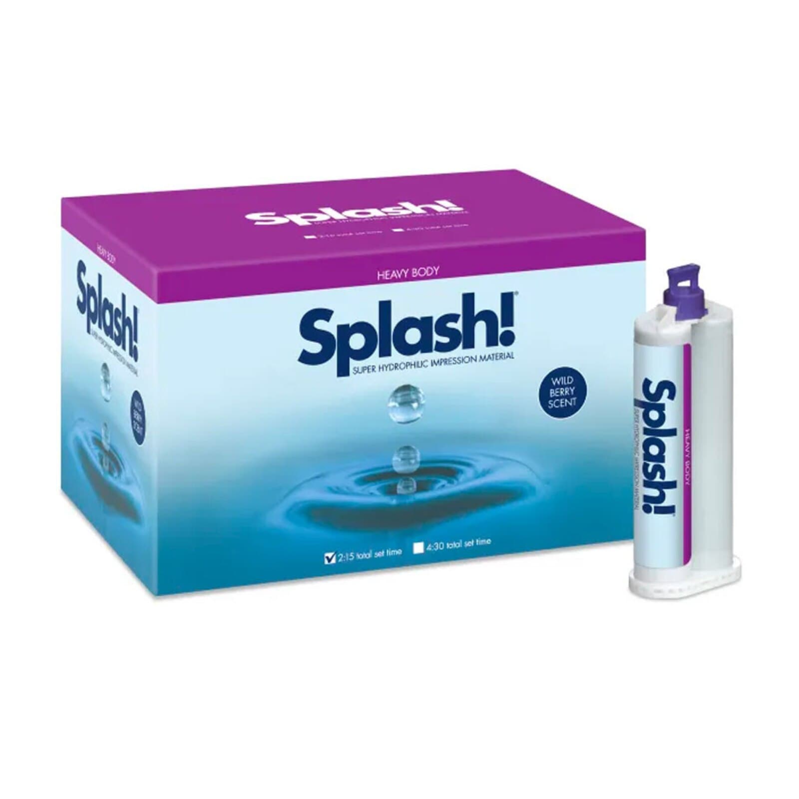 Splash! VPS Impression Material, Heavy Body, Half-Time Set, Wild Berry Scent, 48 ml Cartridges, 20/Box, SPD1594 thumbnail 6
