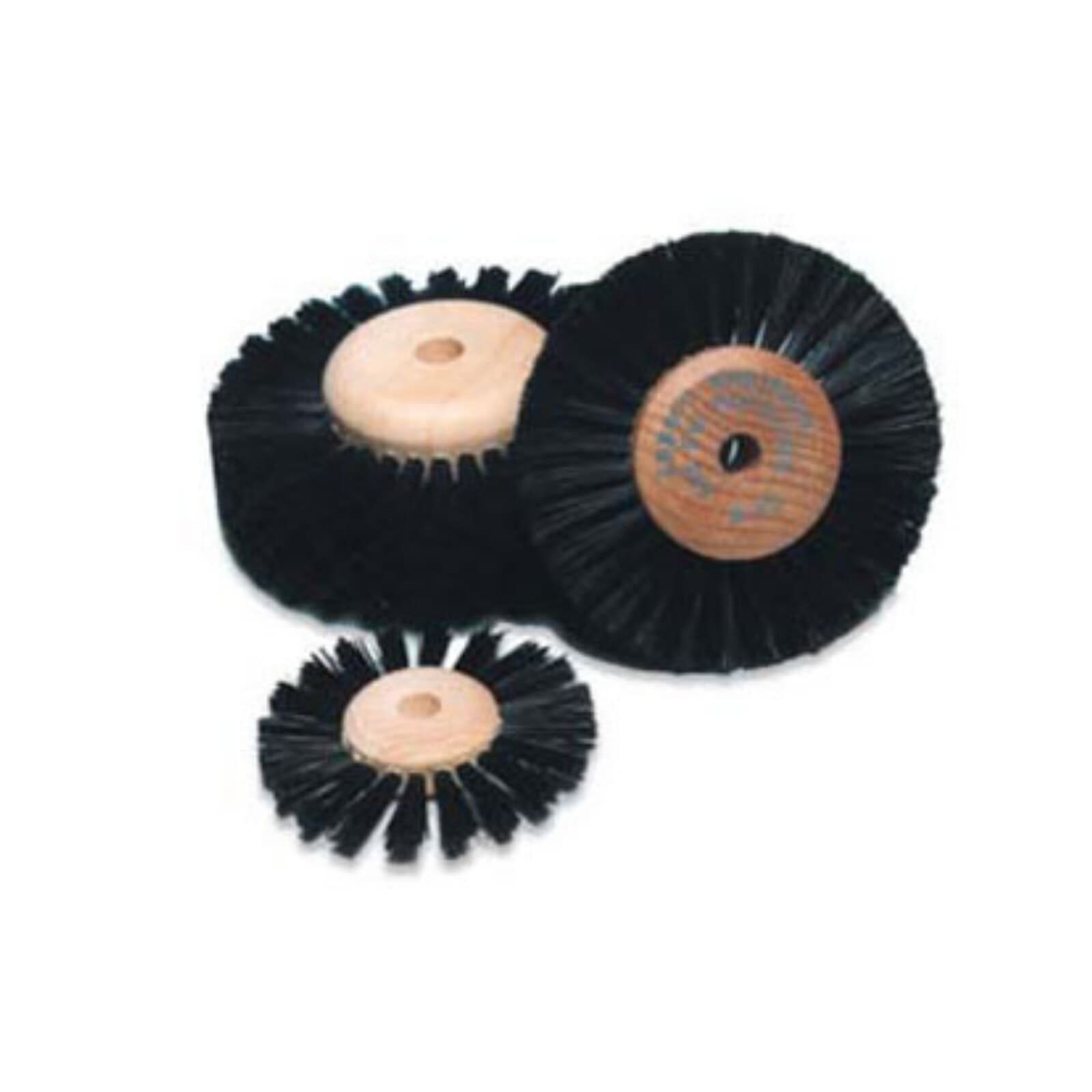 Abbott-Robinson Wood Hub Brush Wheel, B27, 3" Diameter, 4 Converging Rows, 7260 thumbnail 2