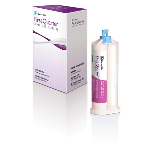 First Quarter VPS Impression Material, Monophase, Fast Set, 50 ml Cartridges, 24/Pk, 80008-01 thumbnail 3