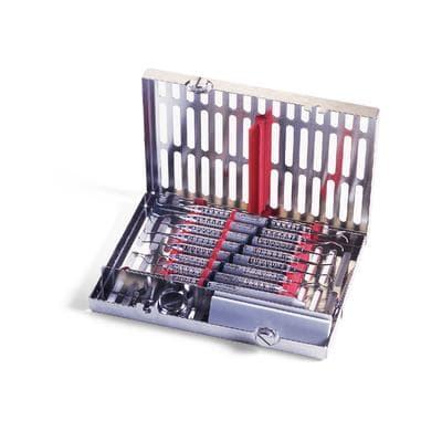 Hu-Friedy IMS Signature Series Cassette, 8-Instrument, Small, Red, with Accessory Area, 1/Pk, IM5080 thumbnail 3