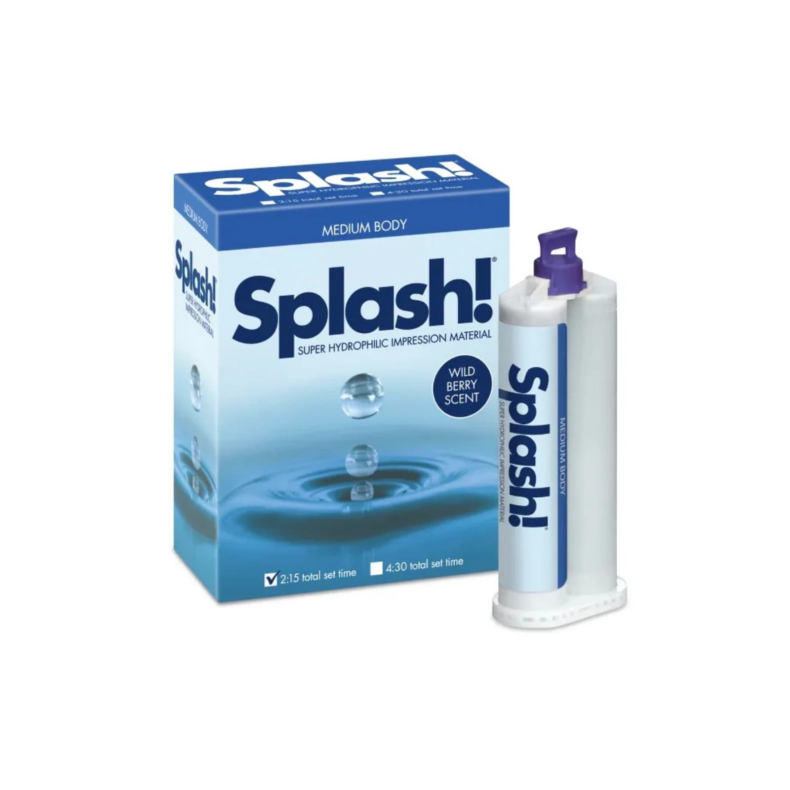 Splash! VPS Impression Material, Monophase/Medium Body, Half-Time Set, 48 ml Cartridges, Wild Berry, 20/Box, SPD1593 thumbnail 6
