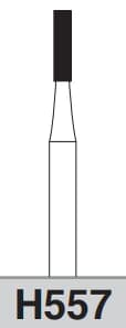 NTI Operative Carbide Bur #557 FG, Cross Cut Cylinder, 1.0 mm Diameter, 4.2 mm Length, 5/Pk, H557-FG thumbnail 2