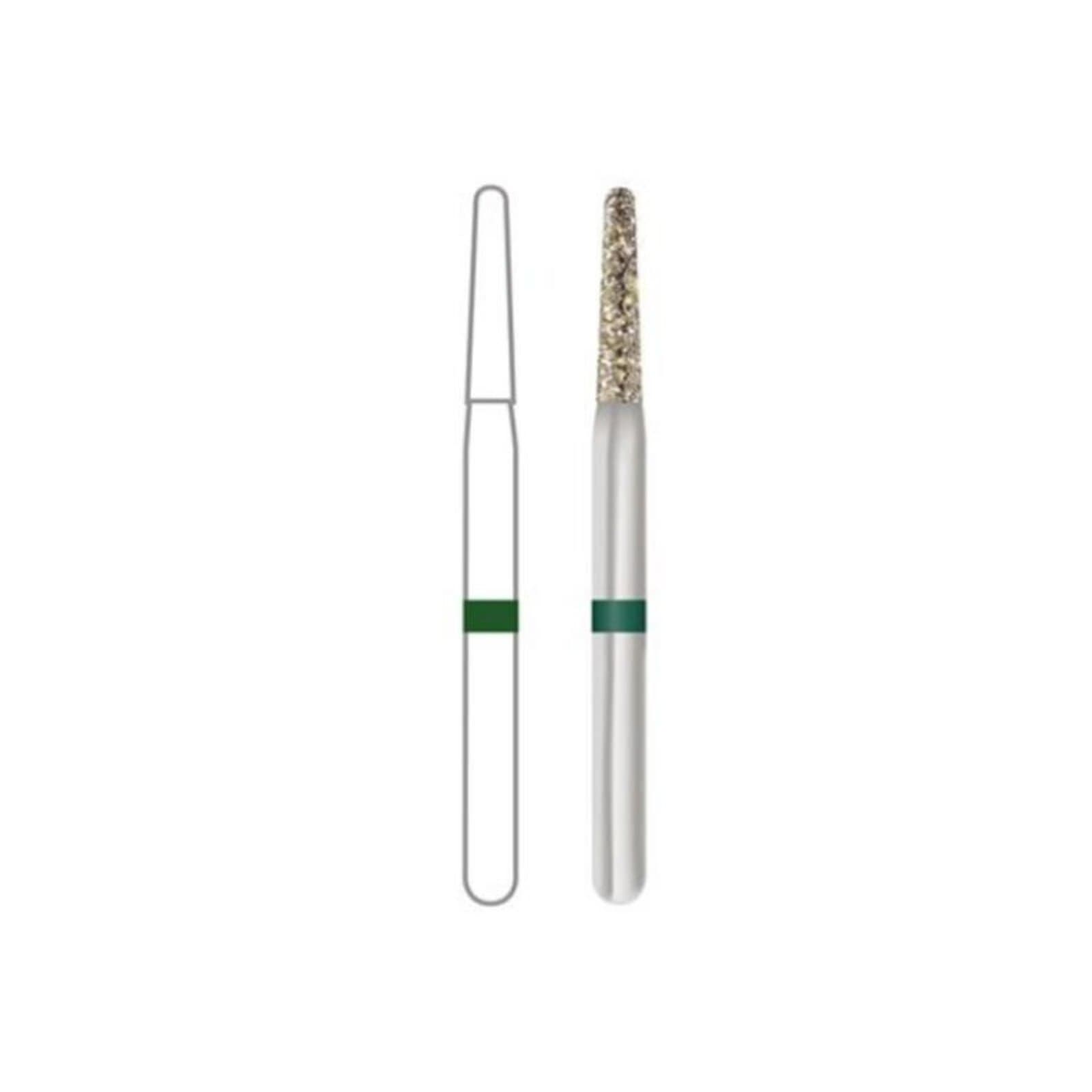 Midwest Multi-Use Diamond Bur FG 856-014C, Coarse, Taper Round End, 1.4 mm Diameter, 8.0 mm Length, 5/Pk, 471208 thumbnail 2