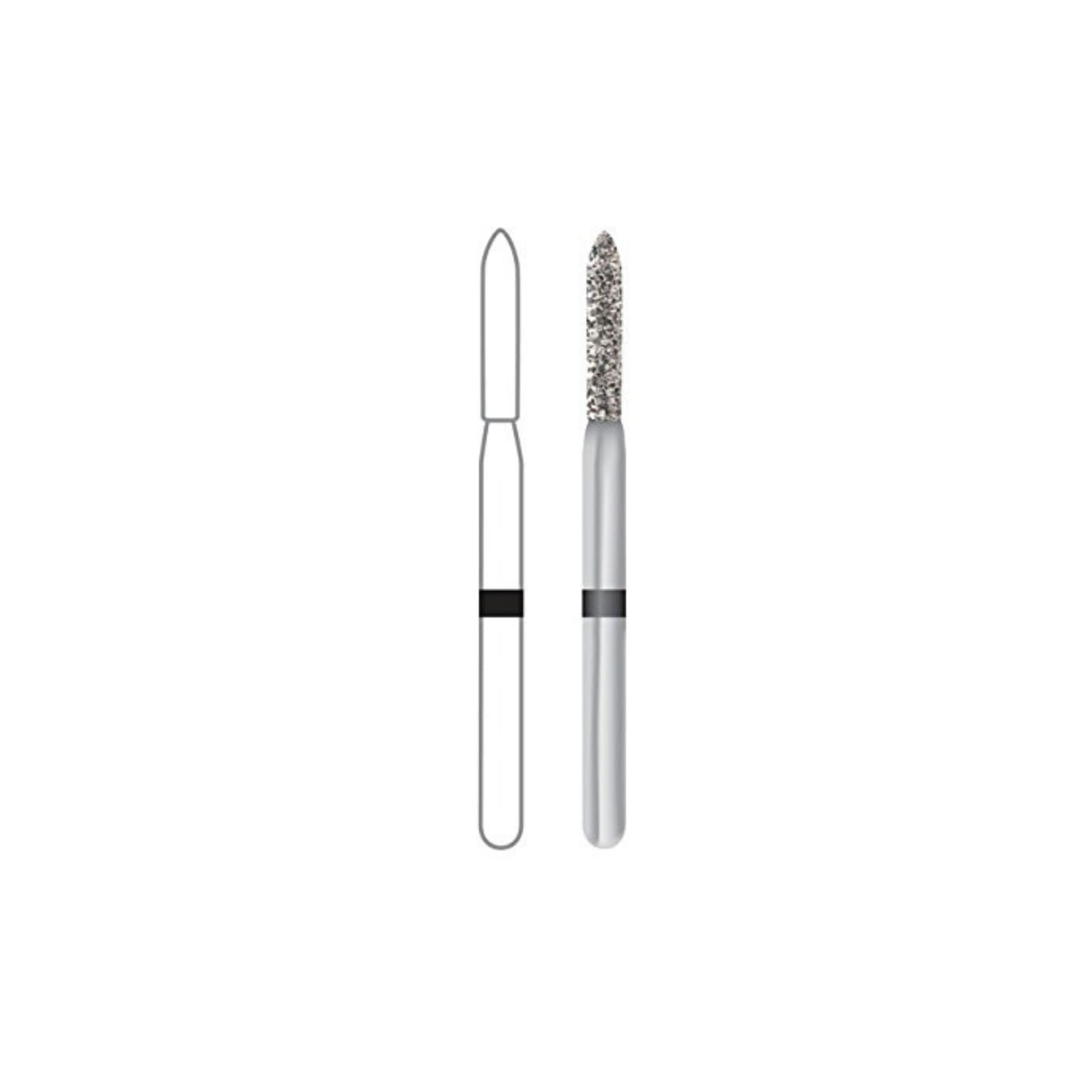 Midwest Multi-Use Diamond Bur FG 878-012SC, Super Coarse, Cylinder Modified Bevel, 1.2mm Diameter, 8.0mm Length, 5/Pk, 471311 thumbnail 2
