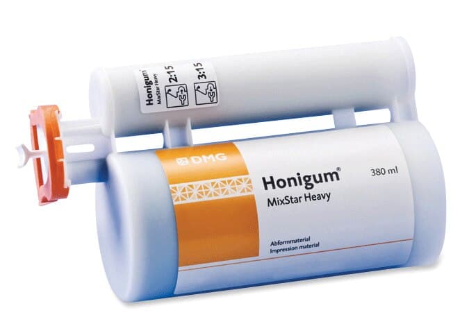 Honigum Automix Heavy Body VPS Impression Material, Regular Set, 4 x 50 ml Cartridges with 12 Automix Tips, Blue, 999766 thumbnail 3