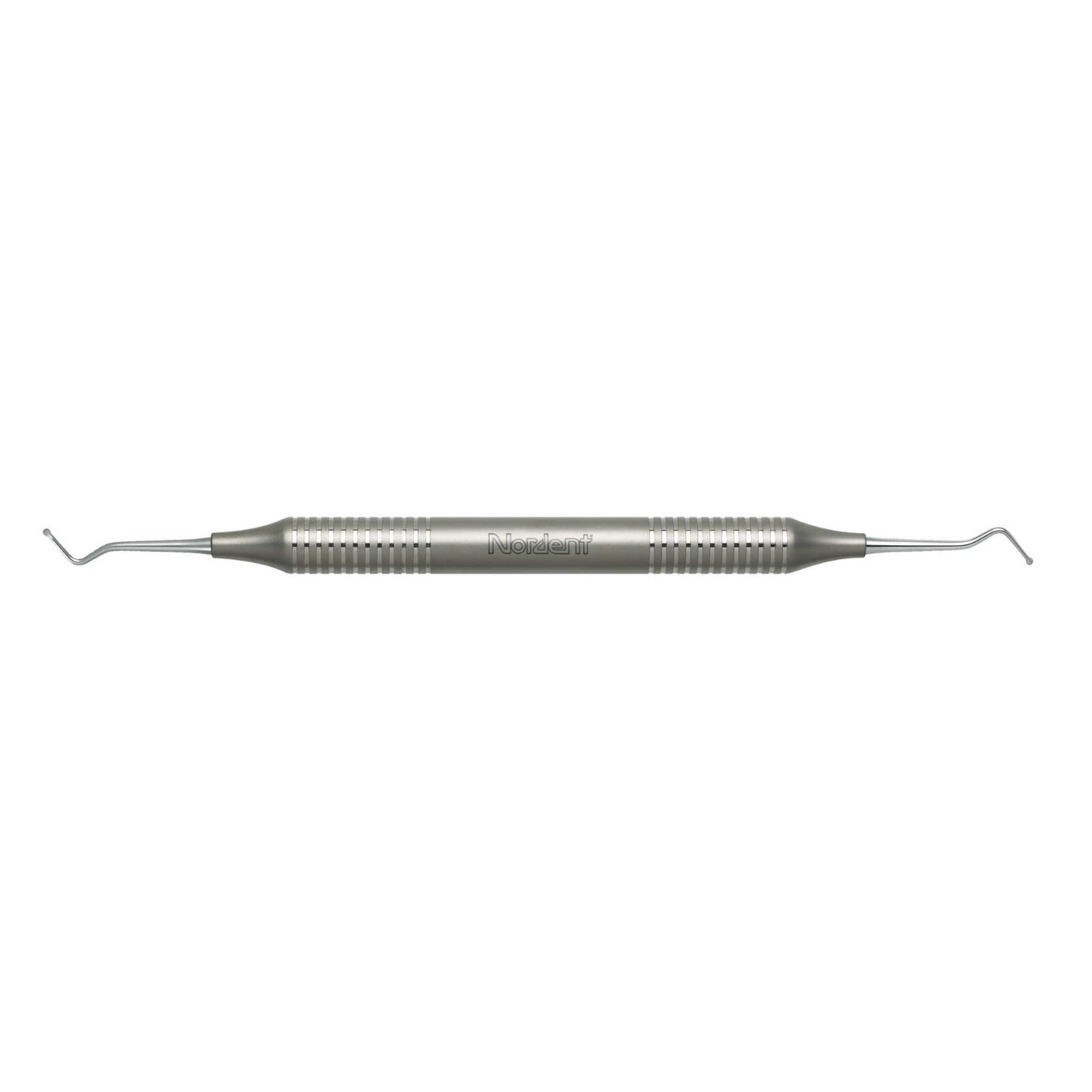 Nordent Excavator DE Spoon #1, Head Size #17 (1.2 mm), DuraLite Round Handle, Double-Ended, Stainless Steel thumbnail 2