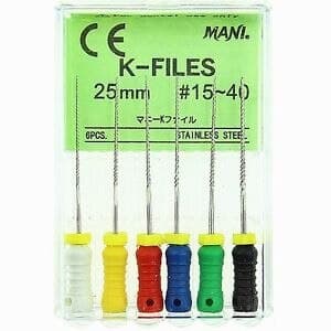 Mani K-File, Stainless Steel, 25 mm, #15-40 Assorted, 6/Pk, MK2515-40 thumbnail 6
