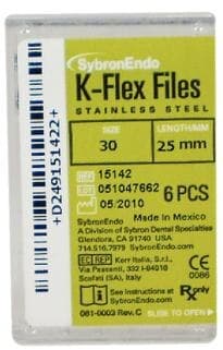 Kerr K-Flex Files, Stainless Steel, Size #30, 25mm, Blue, 6/Pack, 15142 thumbnail 12