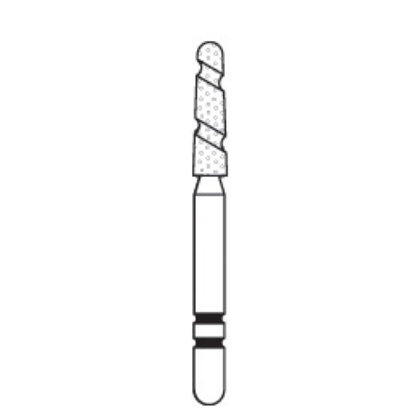 Two Striper TS2000 Diamond Bur, FG, Round End Taper, #2005.7, Coarse, 5/Pkg, 2000057 thumbnail 2