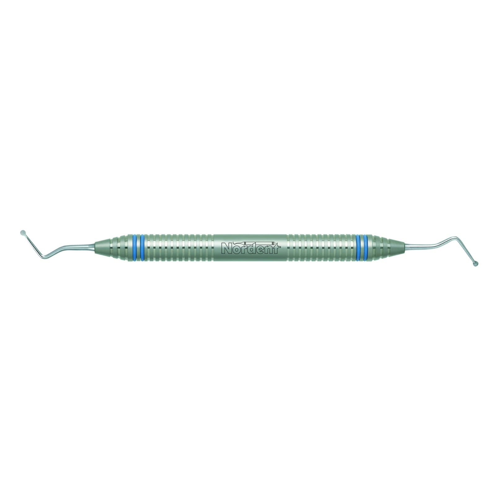 Nordent Excavator DE Long Shank Spoon #13 DuraLite ColorRings Handle, 2.0mm, Double End - Excavator DE Long Shank Spoon #13 DuraLite ColorRings Handle - Image 1