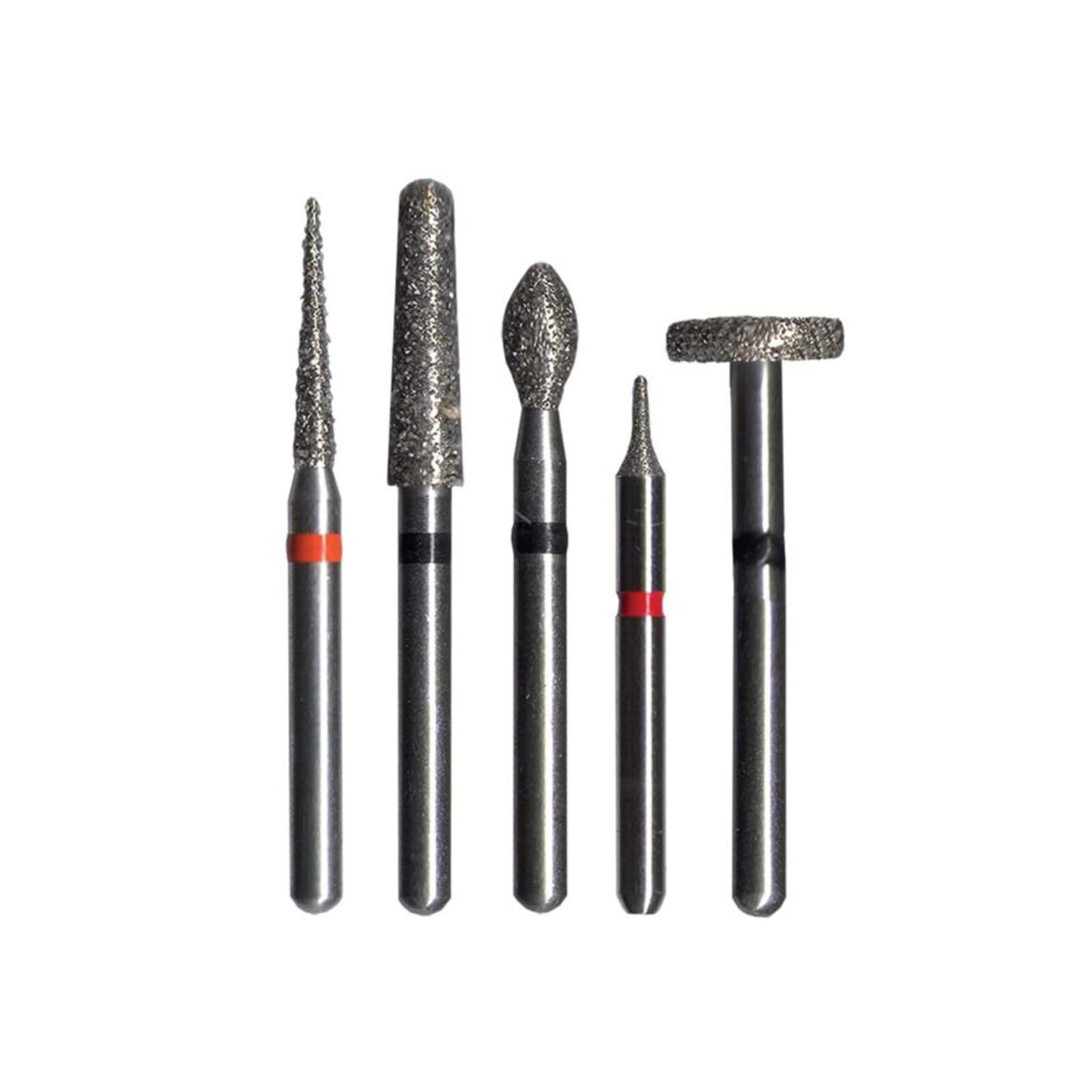 Midwest Multi-Use Diamond Bur #862-012SC, Super Coarse, Flame Shape, Friction Grip, 1.2 mm Diameter, 8.0 mm Length, 5/Pk, 471275 thumbnail 2