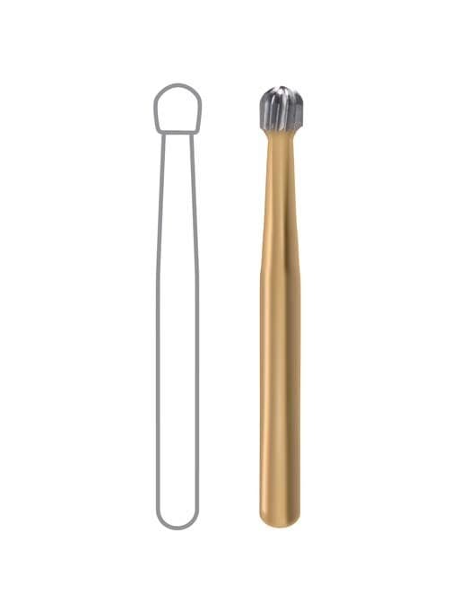 Midwest Trimming & Finishing Carbide Bur, FG, Round, 12-Blade, #7006, 1.8 mm Diameter, 10/Pk, 389504 thumbnail 2