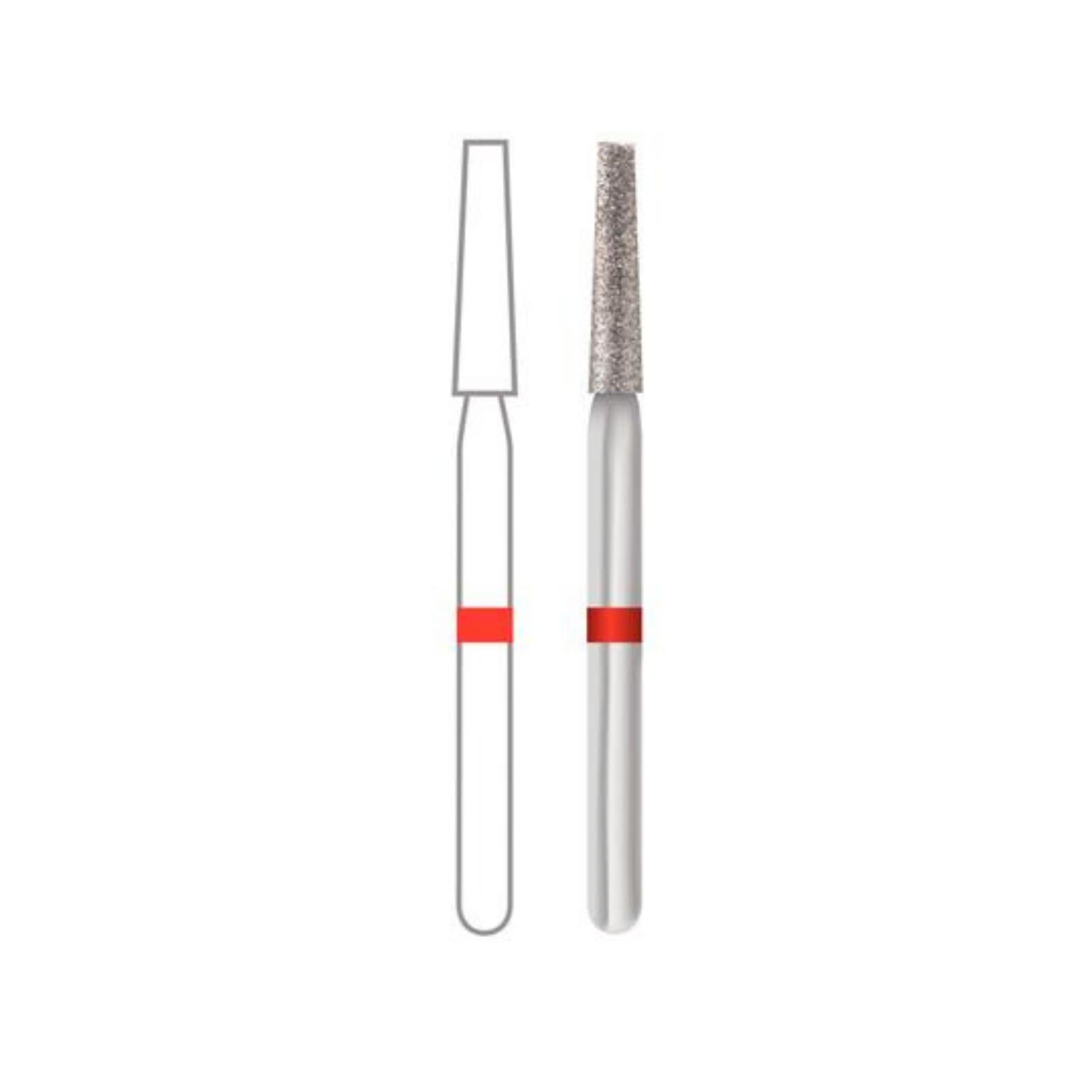 Midwest Multi-Use Diamond Bur FG #850-018SC, Super Coarse, Taper Round End Long, 1.8 mm Diameter, 10.0 mm Length, 5/Pk, 471180 thumbnail 2