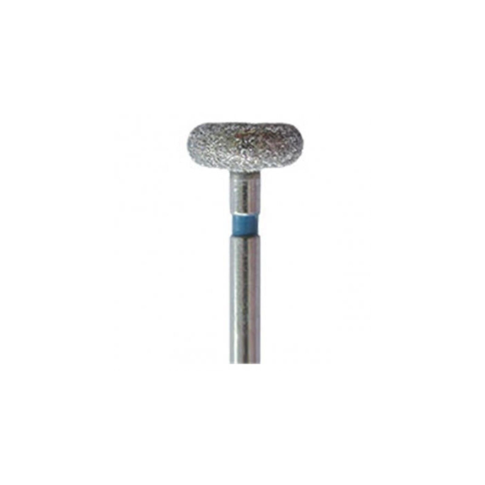 Meisinger 909-055-FG Medium Diamond Bur, Wheel/Donut Shape, Friction Grip, 5.5 mm Head Diameter, Blue Ring, 2/Pk thumbnail 3
