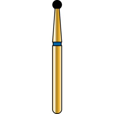 Alpen Multi-Use Diamond FG #801 Round 1.6mm Coarse Grit, Blue Ring, 5/Pkg (801-016C) - Alpen® Multi-Use Diamonds FG #801 Round 1.6mm Medium Blue Pkg/5 - Image 1