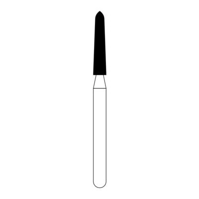 NTI Diamond Bur FG Medium Curettage, Cone Bevel End, 1.6 mm Diameter, 8.0 mm Length, #878K-016 (M878K-016), 5/Pack thumbnail 2