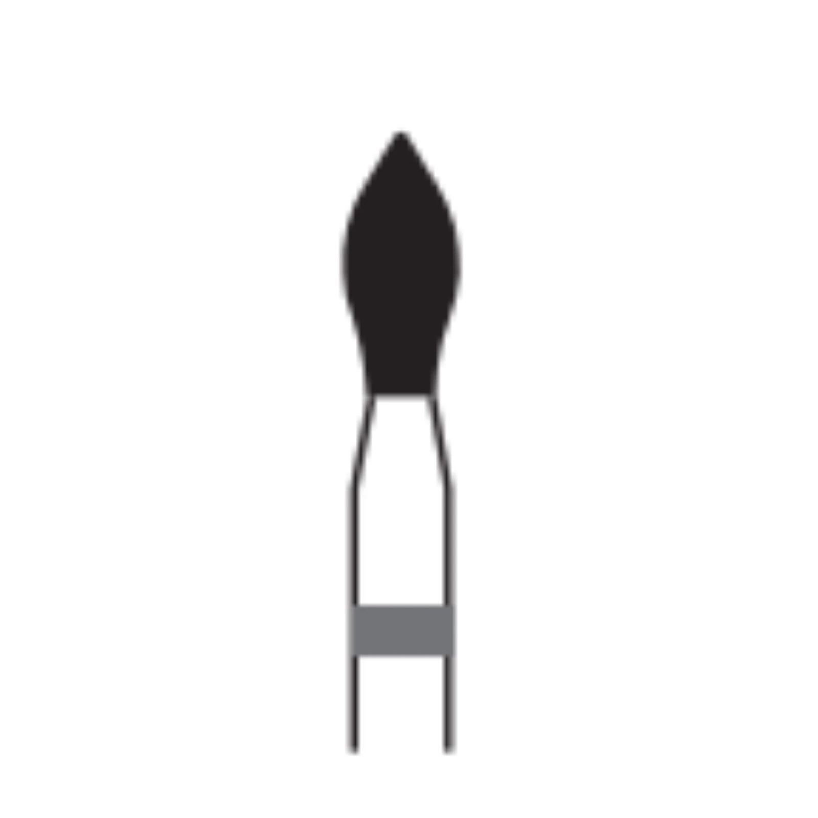 Midwest ONCE Sterile Diamond Burs 368-020C, Coarse Grit, Football Shape, Friction Grip, 25/Pk, 1368020C - Midwest ONCE Sterile Diamond Burs 368-020C 25/Pk - Image 1