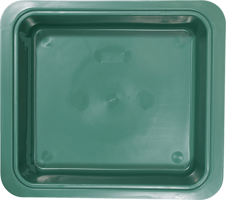 Zirc Procedure Tub, Green, 12-1/4"L x 10-7/8"W x 2-3/4"H, 1/Pk, 20Z463D thumbnail 4