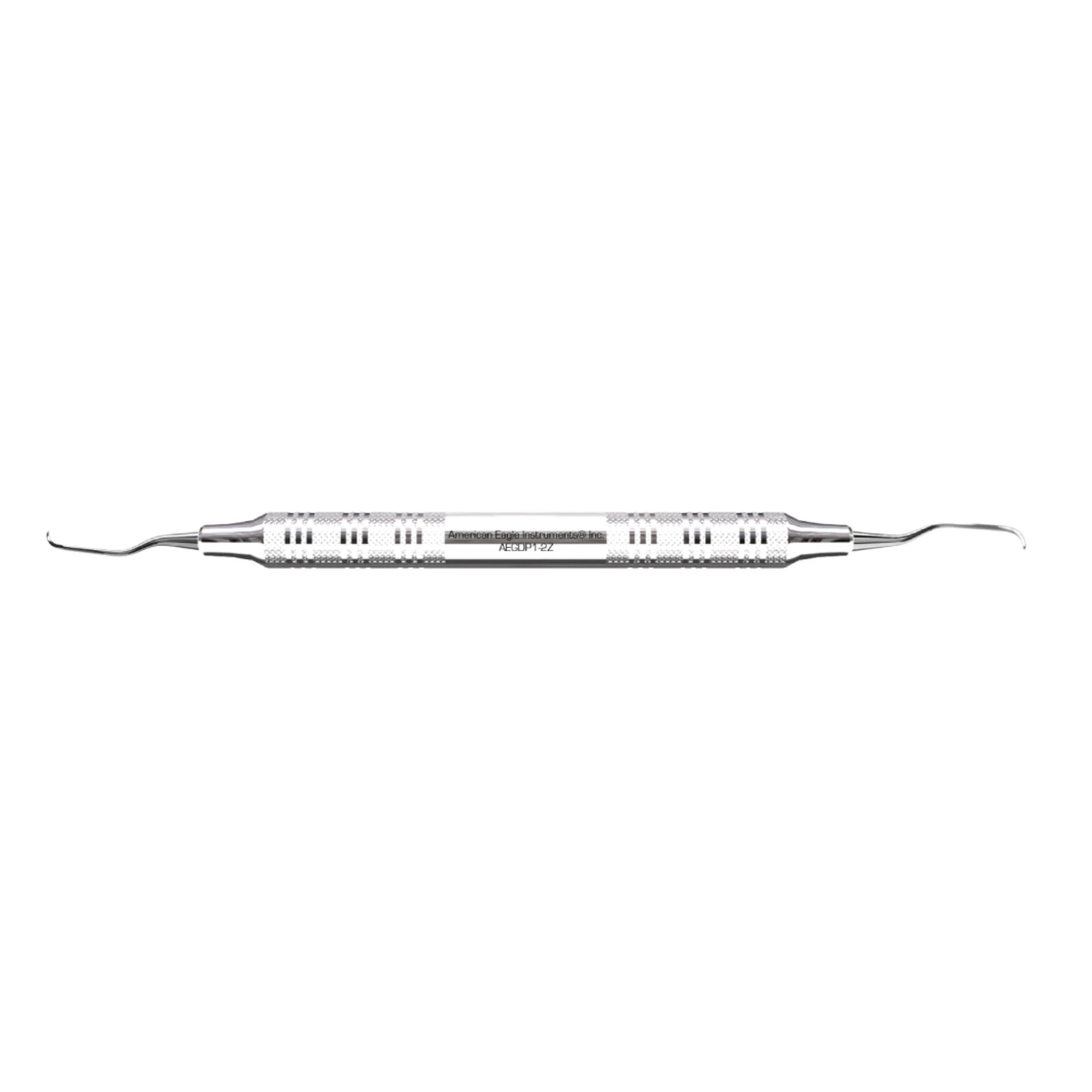 American Eagle Gracey +3 Deep Pocket Curette 1/2, Double End, EagleLite Stainless Steel Handle, 3/8" (9.5 mm), AEGDP1-2Z - Gracey +3 Deep Pocket Curettes – 1-2, 9.5 mm Handle, Double End - EagleLite Stainless Steel Handle - Image 1