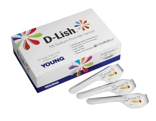 D-Lish 5% Sodium Fluoride Varnish, Spearmint Surprise, 0.4 mL Unit Dose, 200/Box, 213420 thumbnail 3