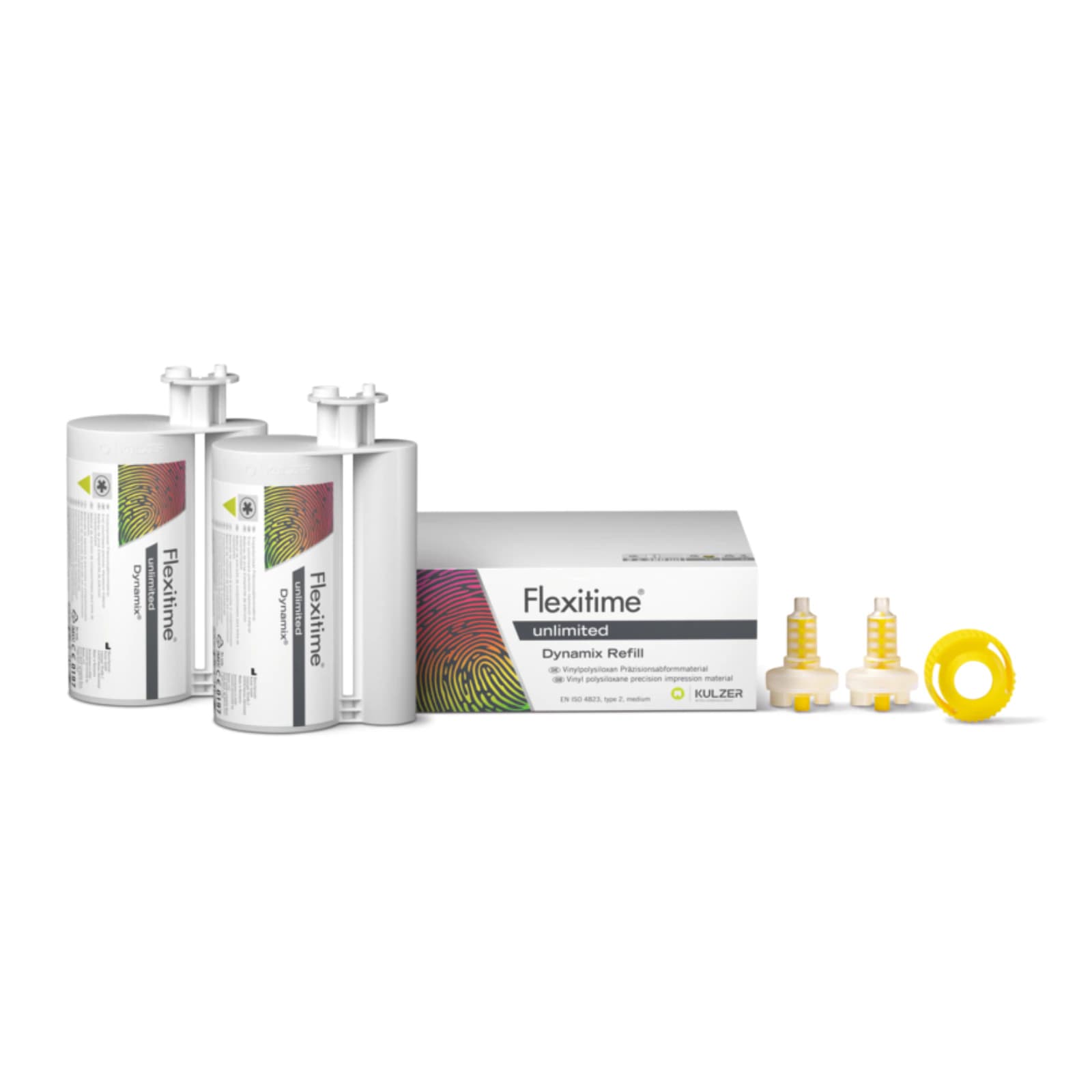 Kulzer Flexitime Unlimited Vinyl Polysiloxane Impression Material, 380mL, 2/Pk - Flexitime Unlimited 380mL 2/Pk - Image 1