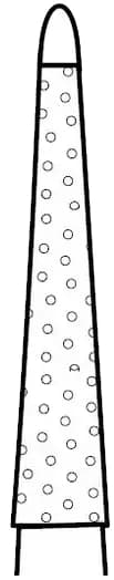 Premier Two Striper Diamond Bur, Fine Grit, Safe-End, Cone Round End, Friction Grip, #S79F, 1.6 mm Major/1.0 mm Minor Diameter, 5/Pack, 2015835 thumbnail 2