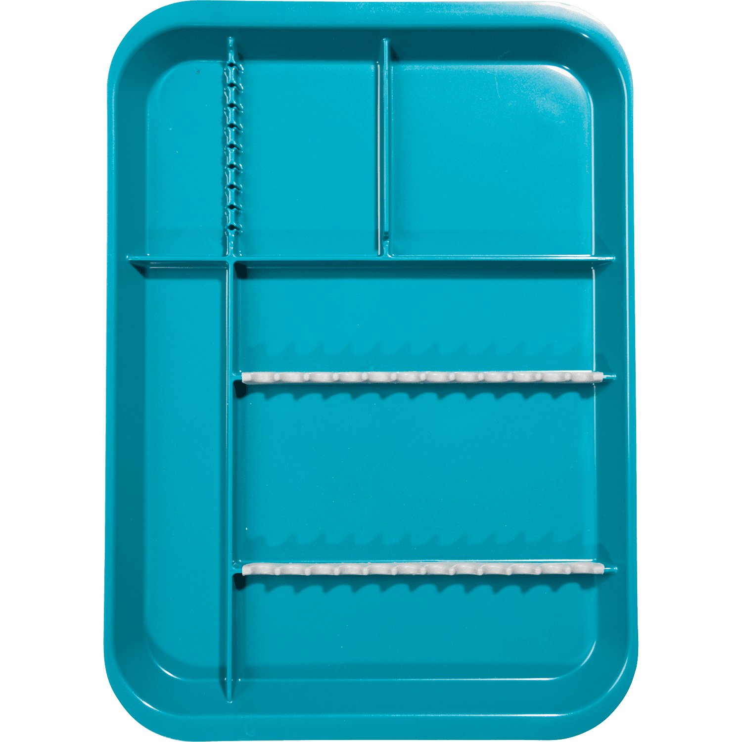 Zirc B-Lok Divided Setup Tray, Teal, Size B, 13-3/8" x 9-5/8" x 7/8", 1/Pk, 20Z451J thumbnail 3