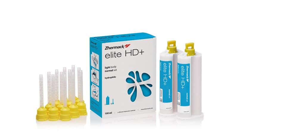 Elite HD+ Light Body VPS Impression Material, Regular Set, 2 x 50 ml Cartridges with 12 Mixing Tips, C203030 thumbnail 3