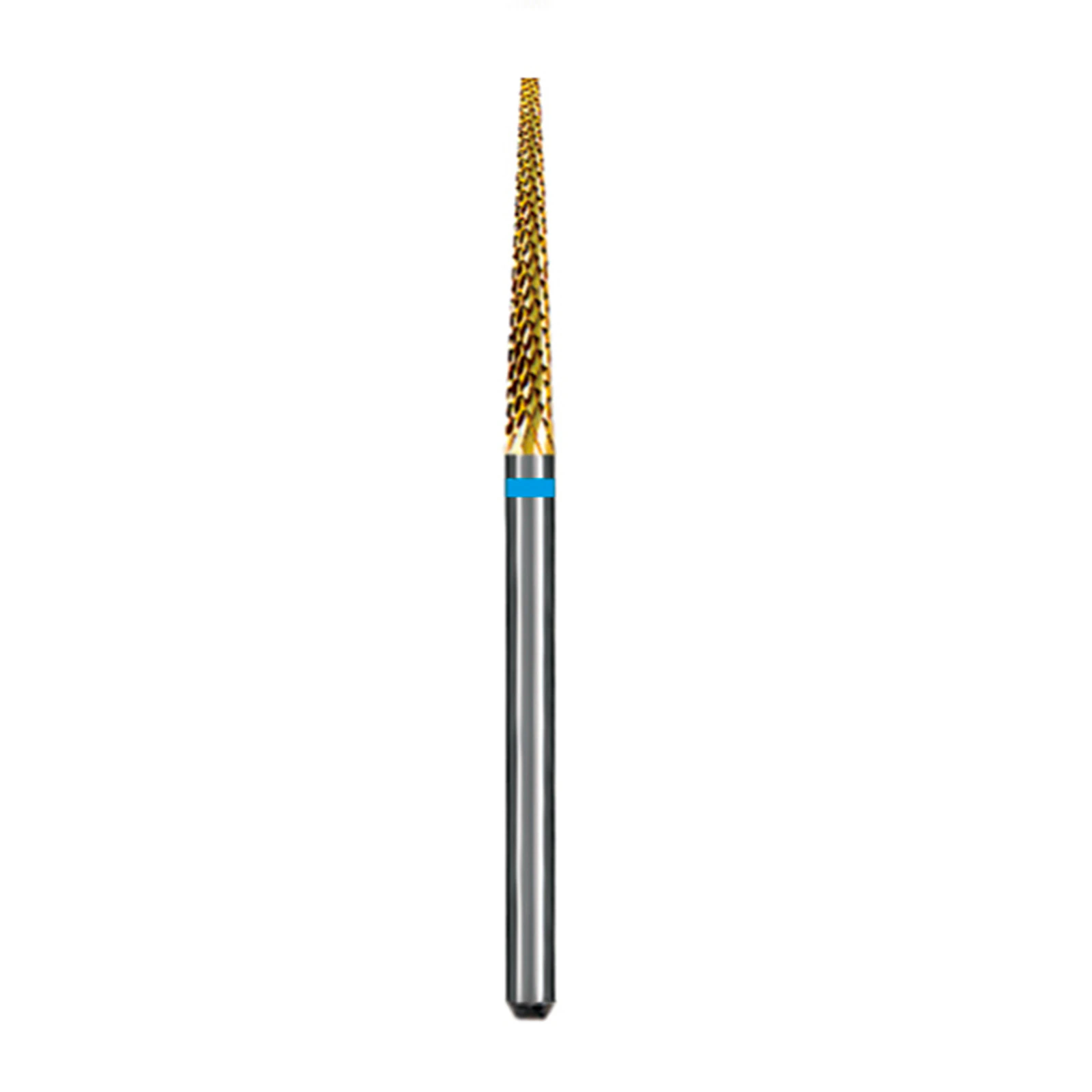 Dedeco Euro Goldies Carbide Bur, Regular Cross Cut, HP, #G257E/023, 2.3 mm Head Diameter, Titanium Nitride Coated, Single Bur thumbnail 2