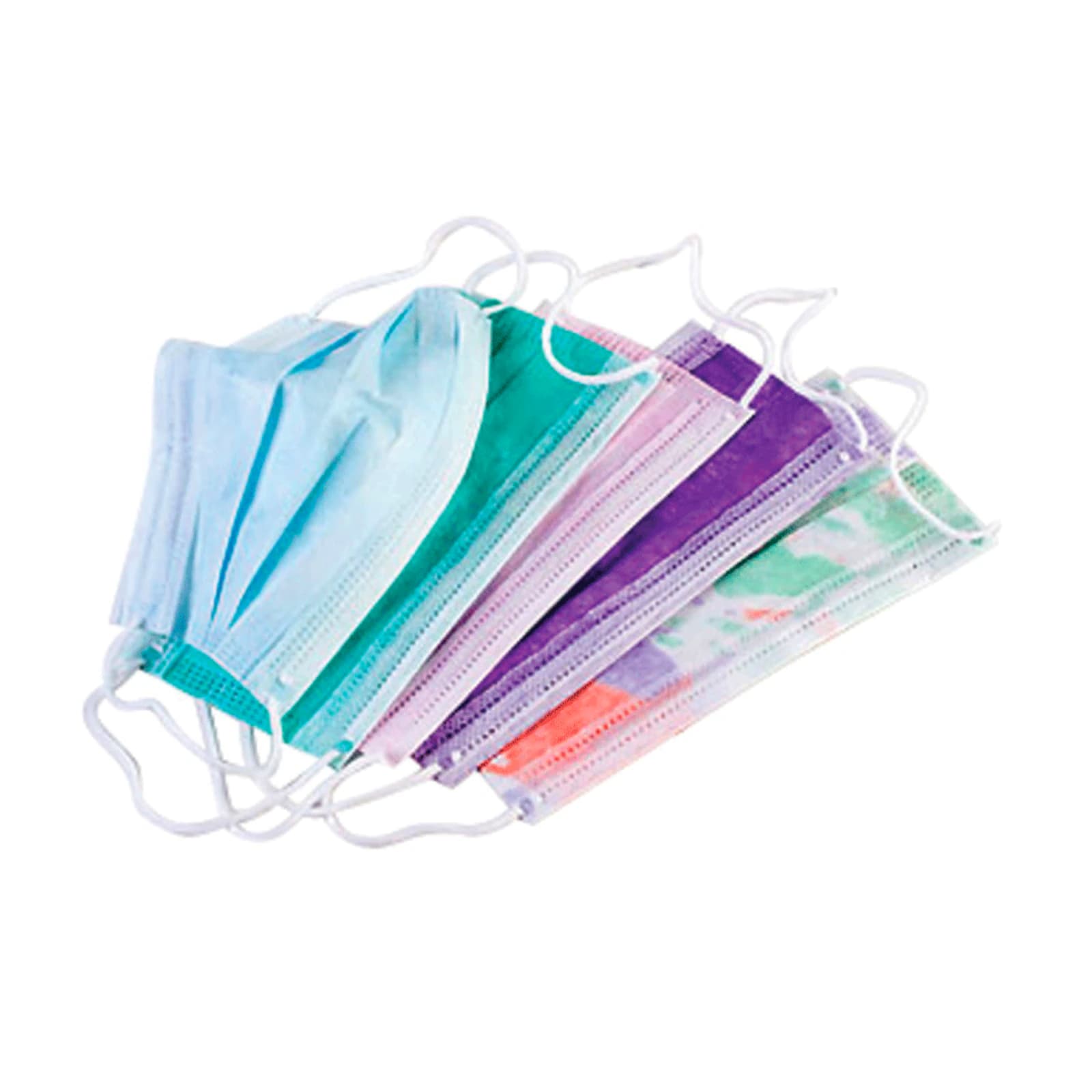 ValuMax Extra-Safe Procedural Ear-Loop Face Mask, Multicolor Assortment, ASTM Level 3, Latex-Free, 50/Box, 5330E-MC thumbnail 2