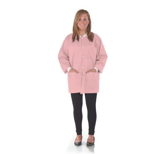 SafeWear Disposable Hipster Jacket, Extra Large, Pretty Pink, 12/Pk, 8102-D thumbnail 10