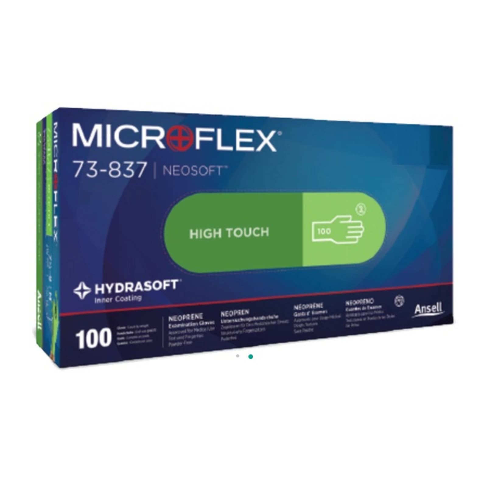Microflex NeoSoft Neoprene Exam Gloves, X-Small, Powder-Free, Green, Non-Sterile, 100/Box thumbnail 9